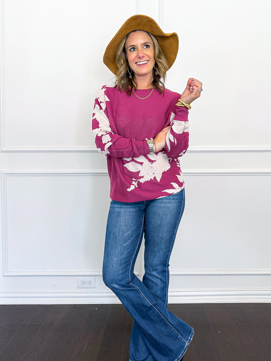 Move Over Floral Sweater