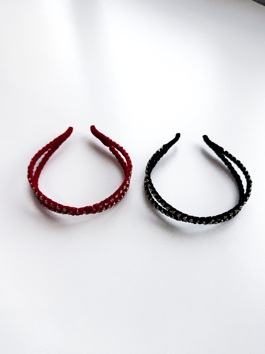 Rhinestone Skinny Double Headband