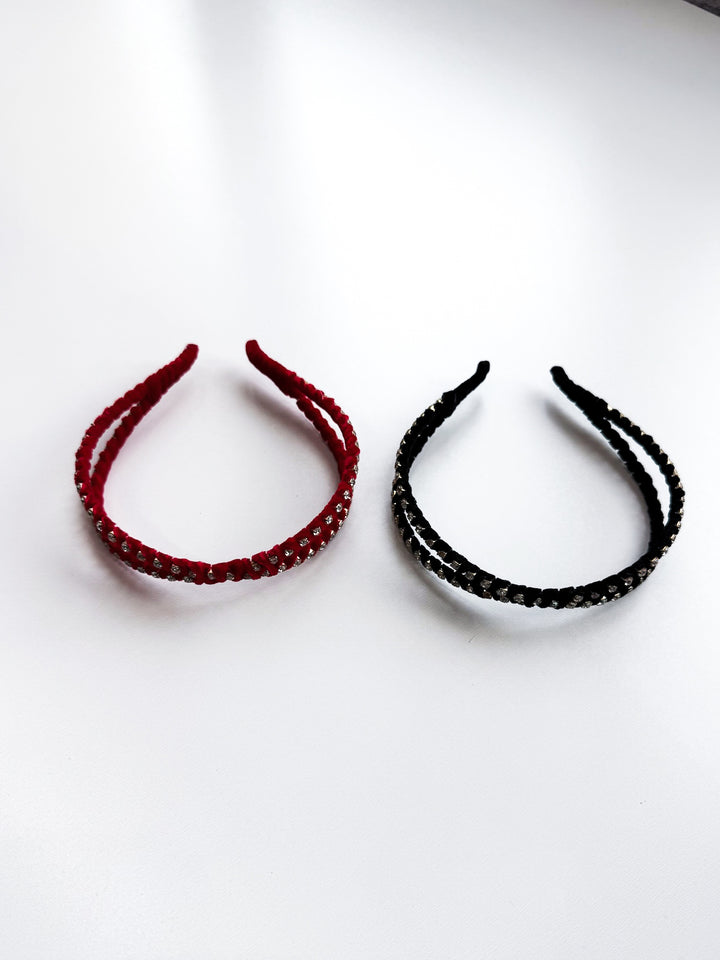 Rhinestone Skinny Double Headband
