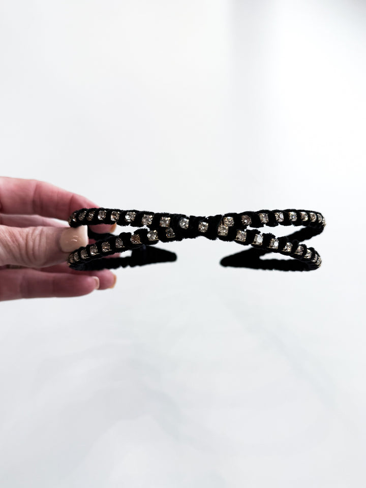 Rhinestone Skinny Double Headband