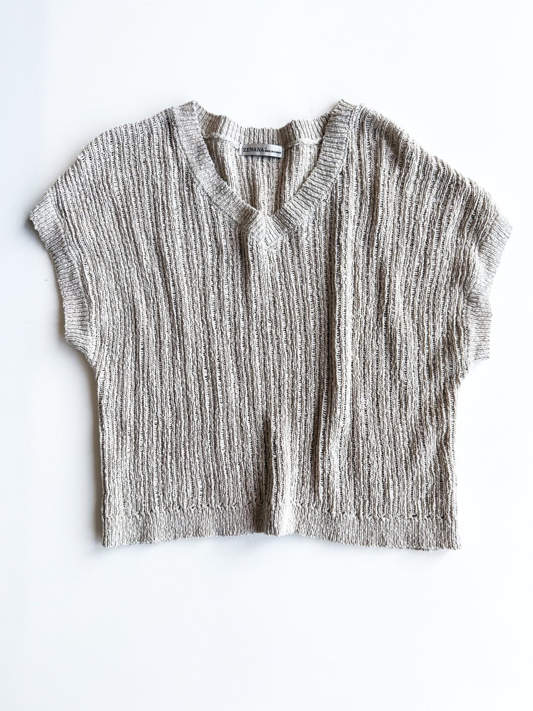 Timeless Textured V Neck Sweater