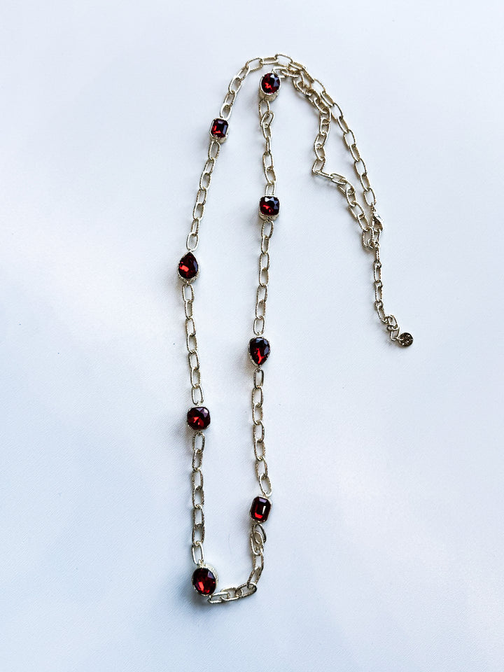 Long Open Link Gold Necklace