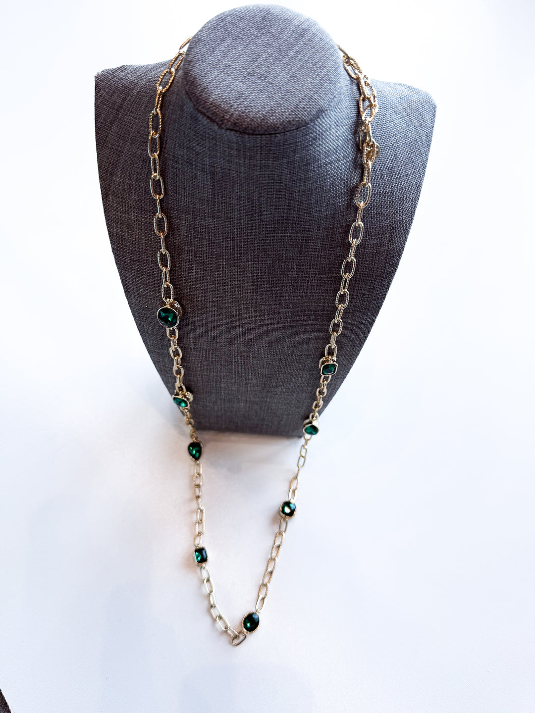 Long Open Link Gold Necklace