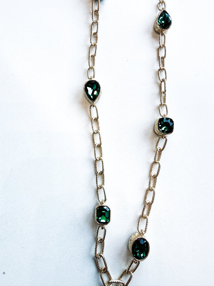 Long Open Link Gold Necklace