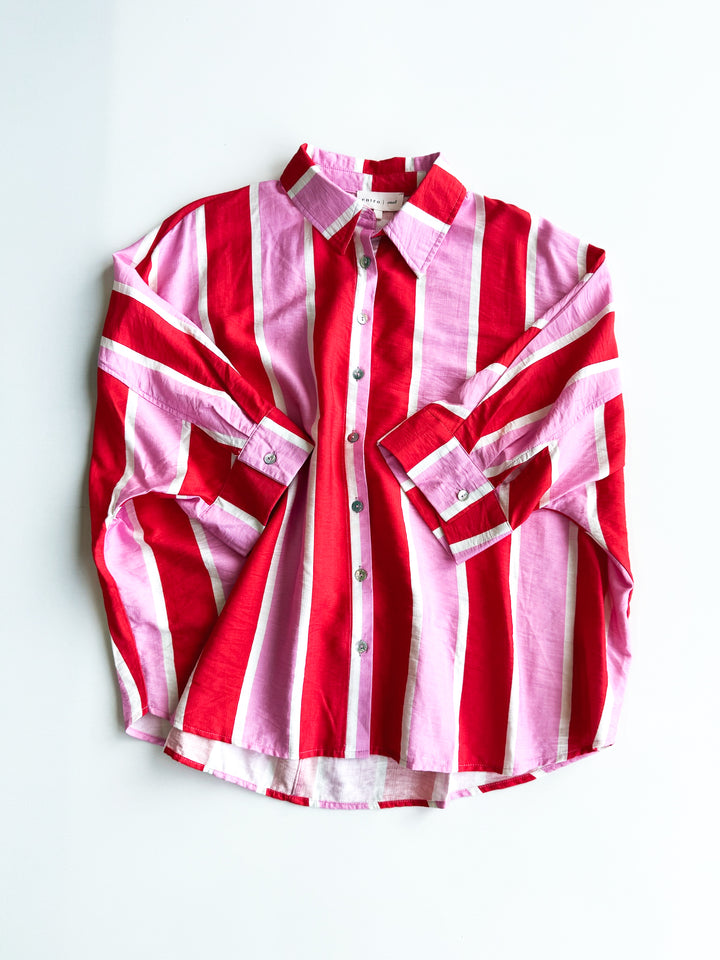 The Boardwalk Stripe Button Up