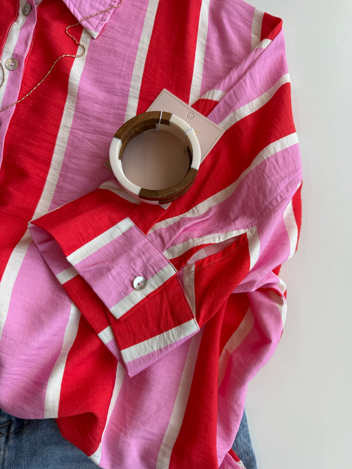 The Boardwalk Stripe Button Up