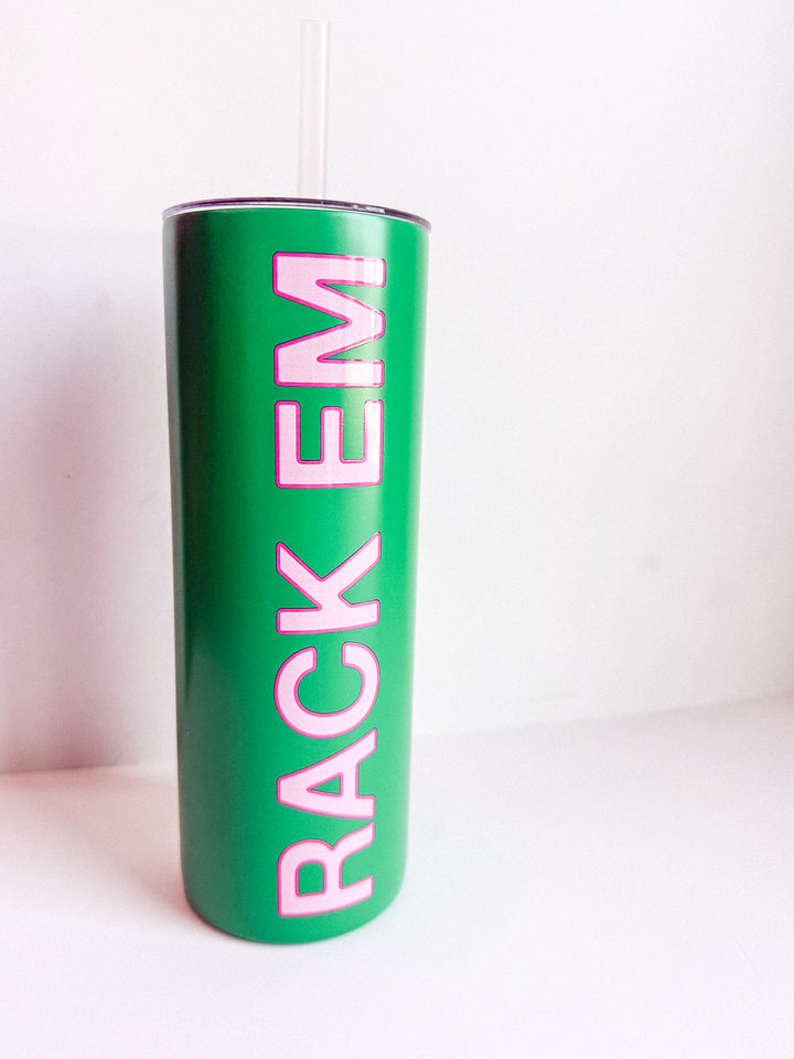 Rack Em Mahjong Skinny Tumbler