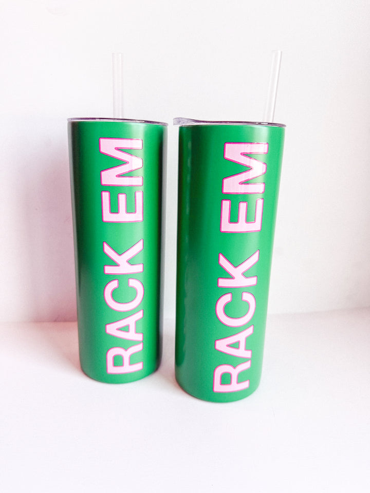 Rack Em Mahjong Skinny Tumbler