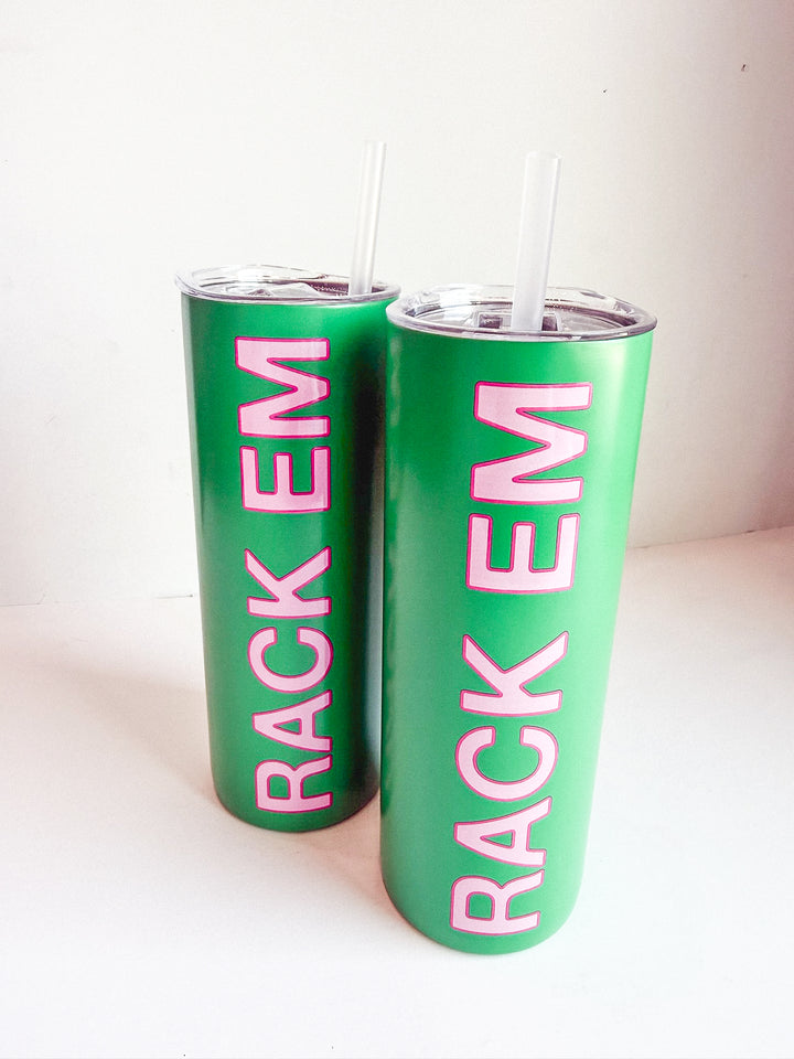 Rack Em Mahjong Skinny Tumbler