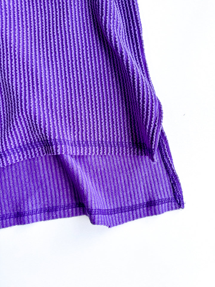 Soft Structure Ribbed Cuff Sleeve Top