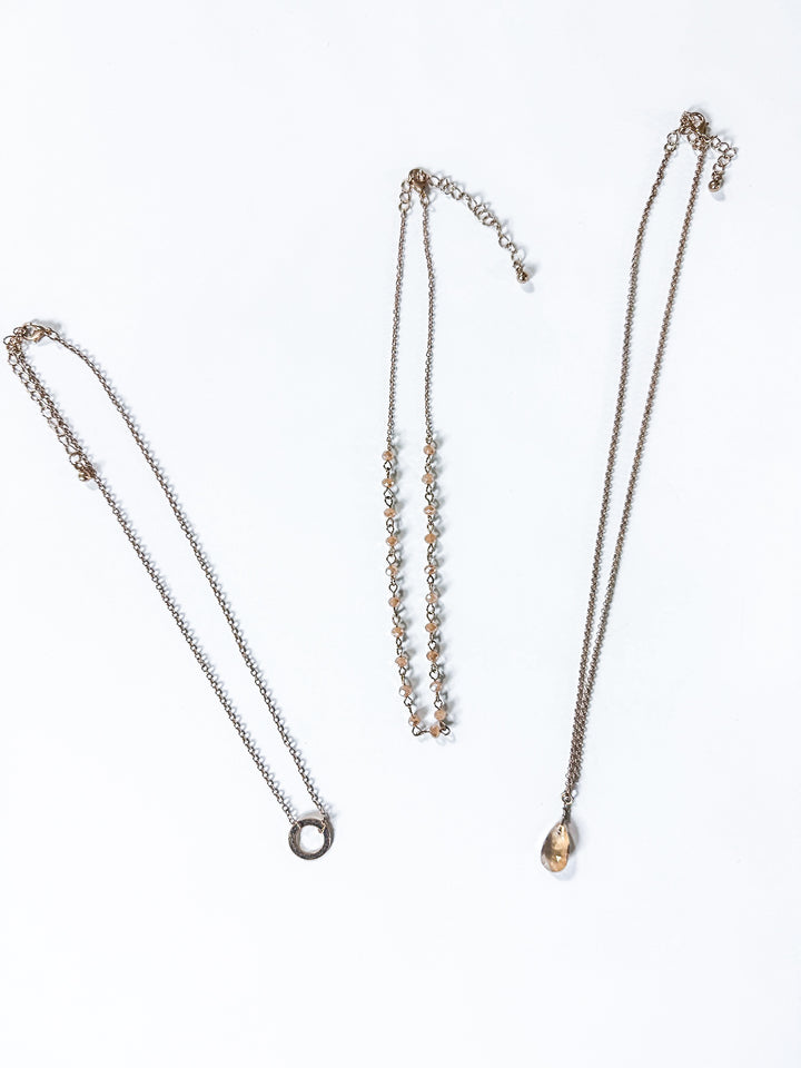 Jeweled to Perfection Triple Strand Necklace