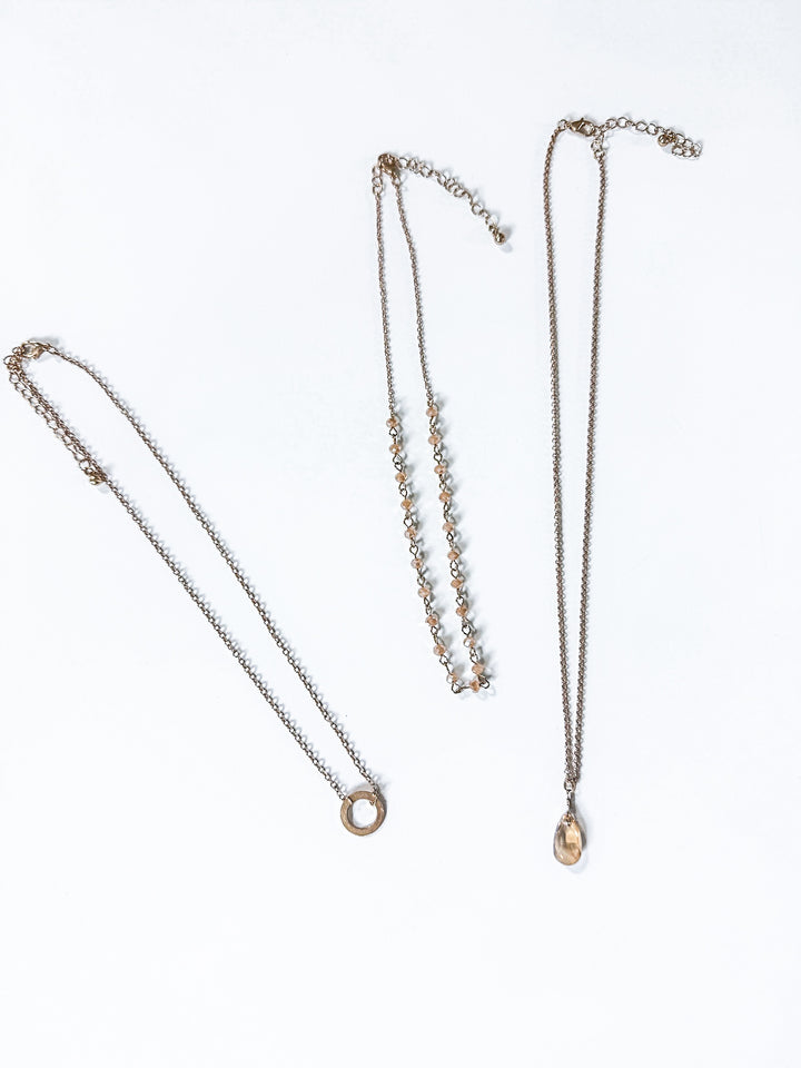 Jeweled to Perfection Triple Strand Necklace
