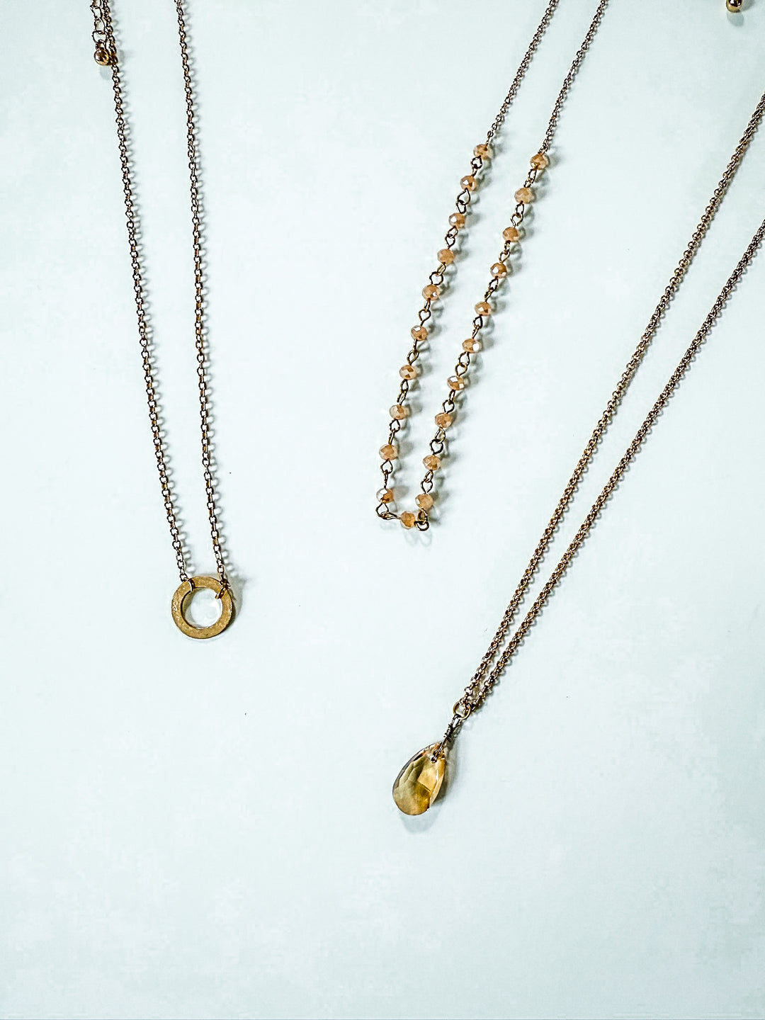 Jeweled to Perfection Triple Strand Necklace
