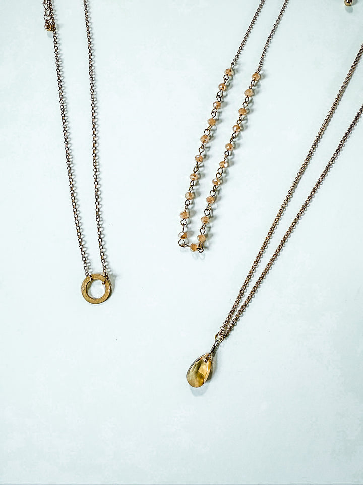 Jeweled to Perfection Triple Strand Necklace