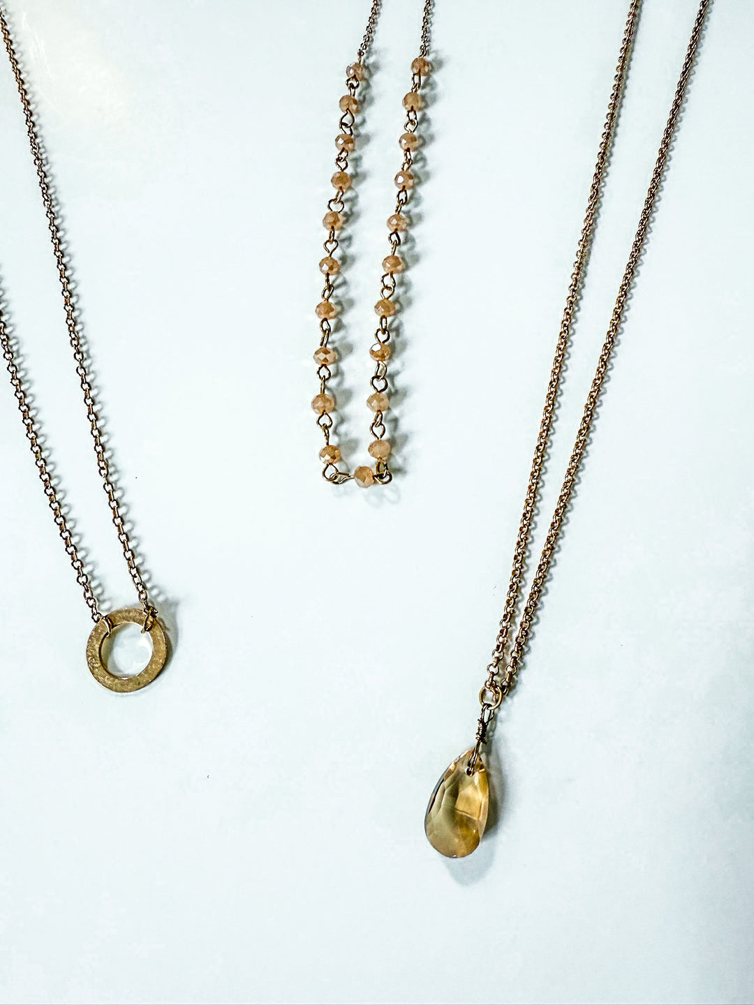 Jeweled to Perfection Triple Strand Necklace