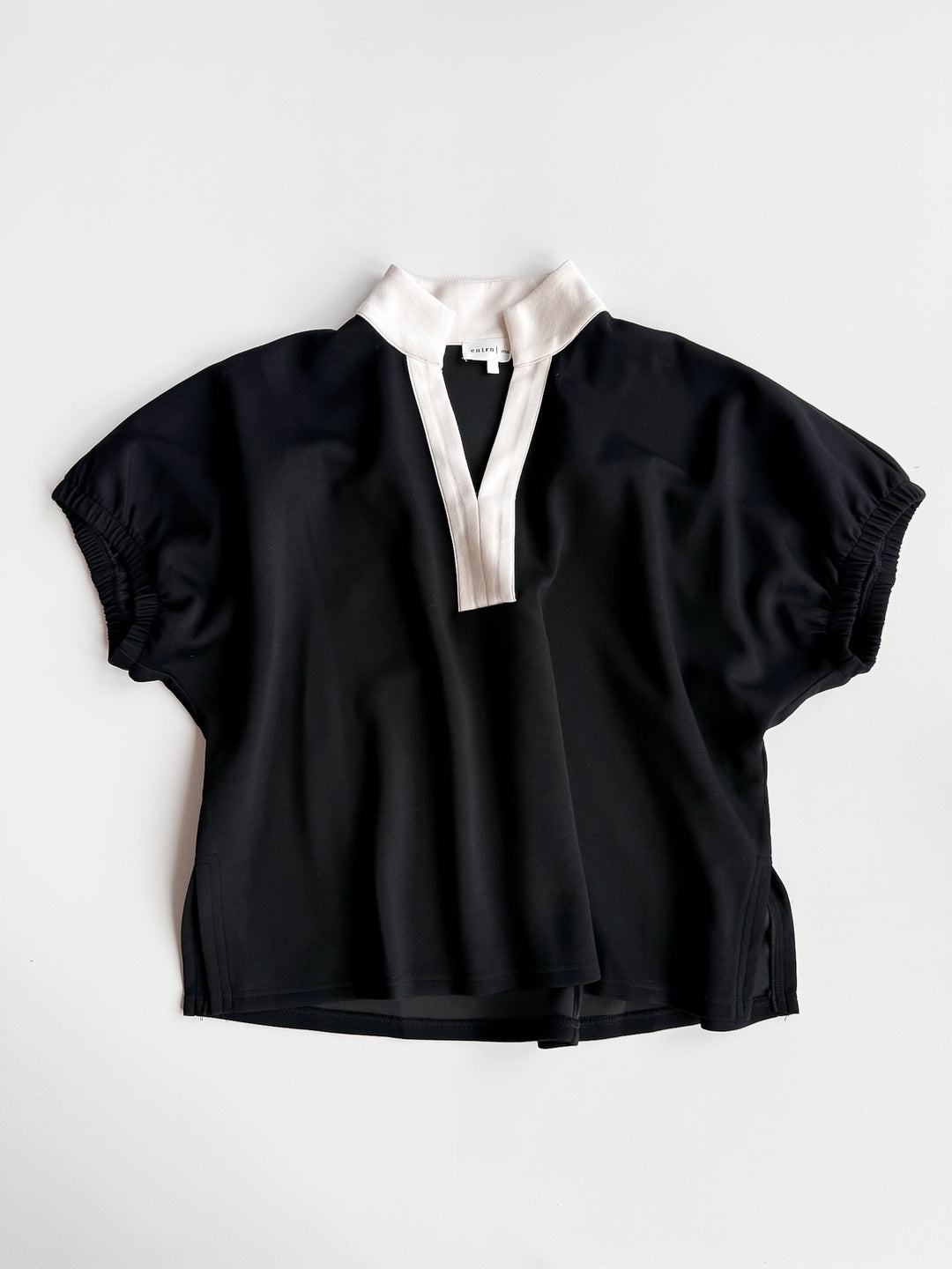 Perfectly Pleated V Neck Blouse