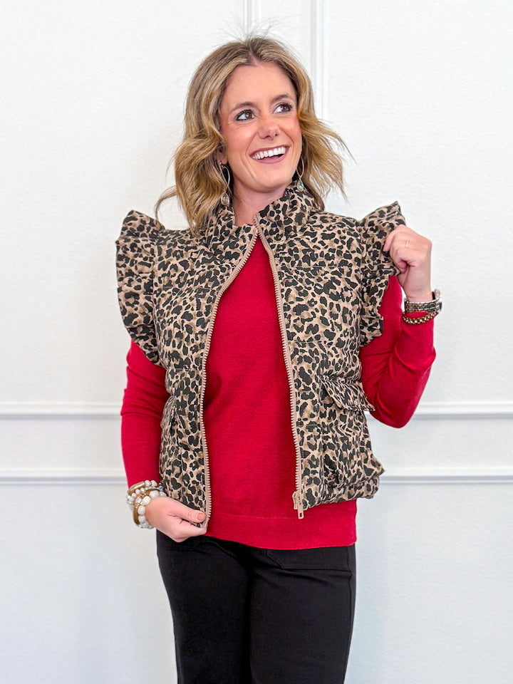 The Wild Ruffle Puffer Vest
