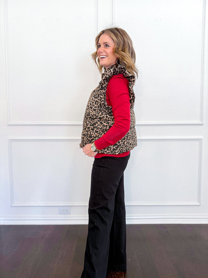 The Wild Ruffle Puffer Vest