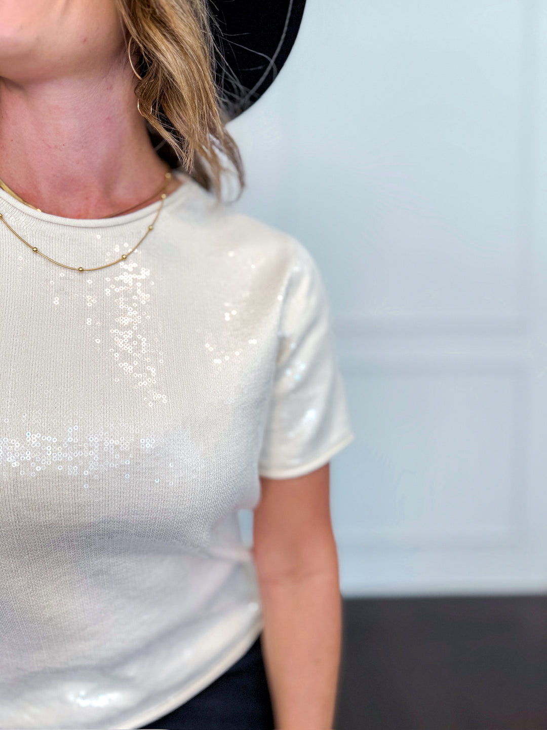 Champagne Shimmer Beige Top