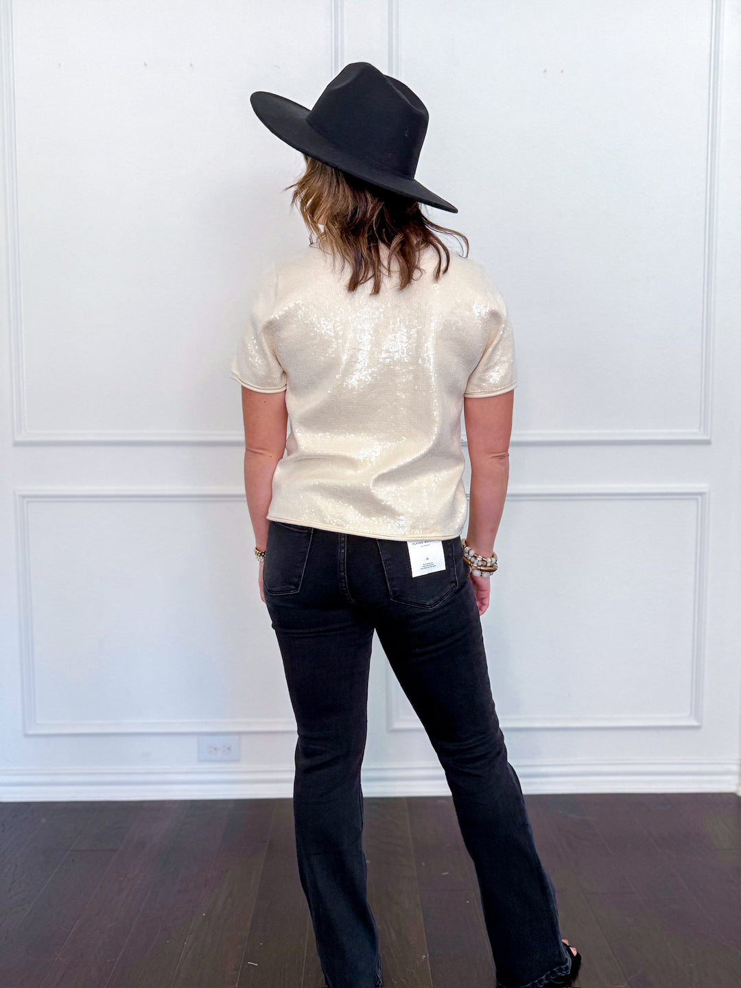 Champagne Shimmer Beige Top