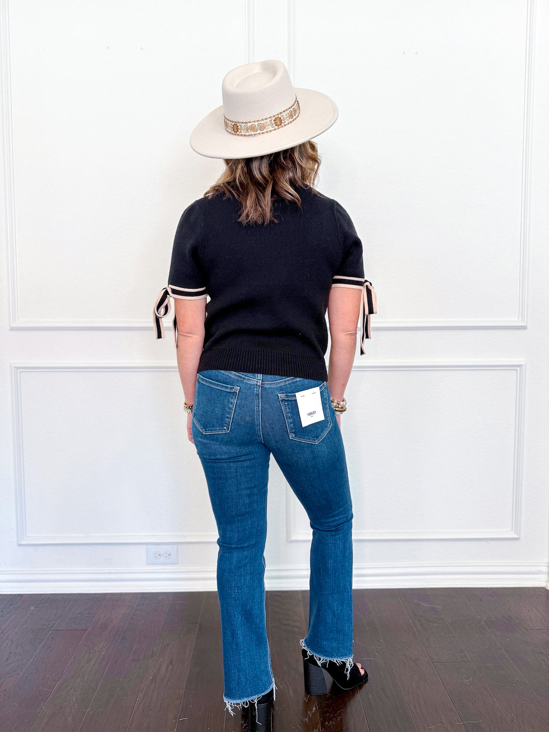 Vervet High Rise Raw Step Hem Kick Flare