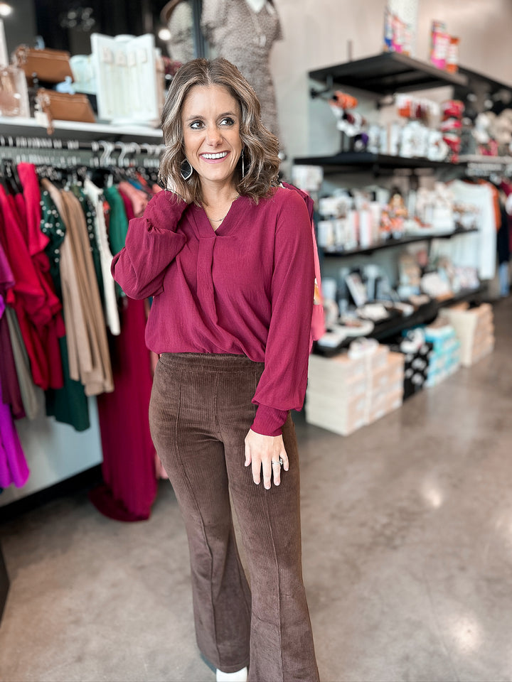 Carson Corduroy Flared Pant