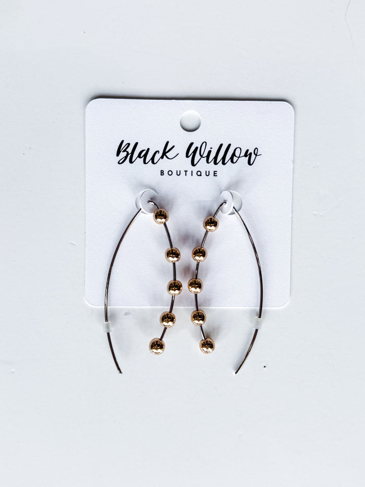 Mixed Metal Threaded Earrings