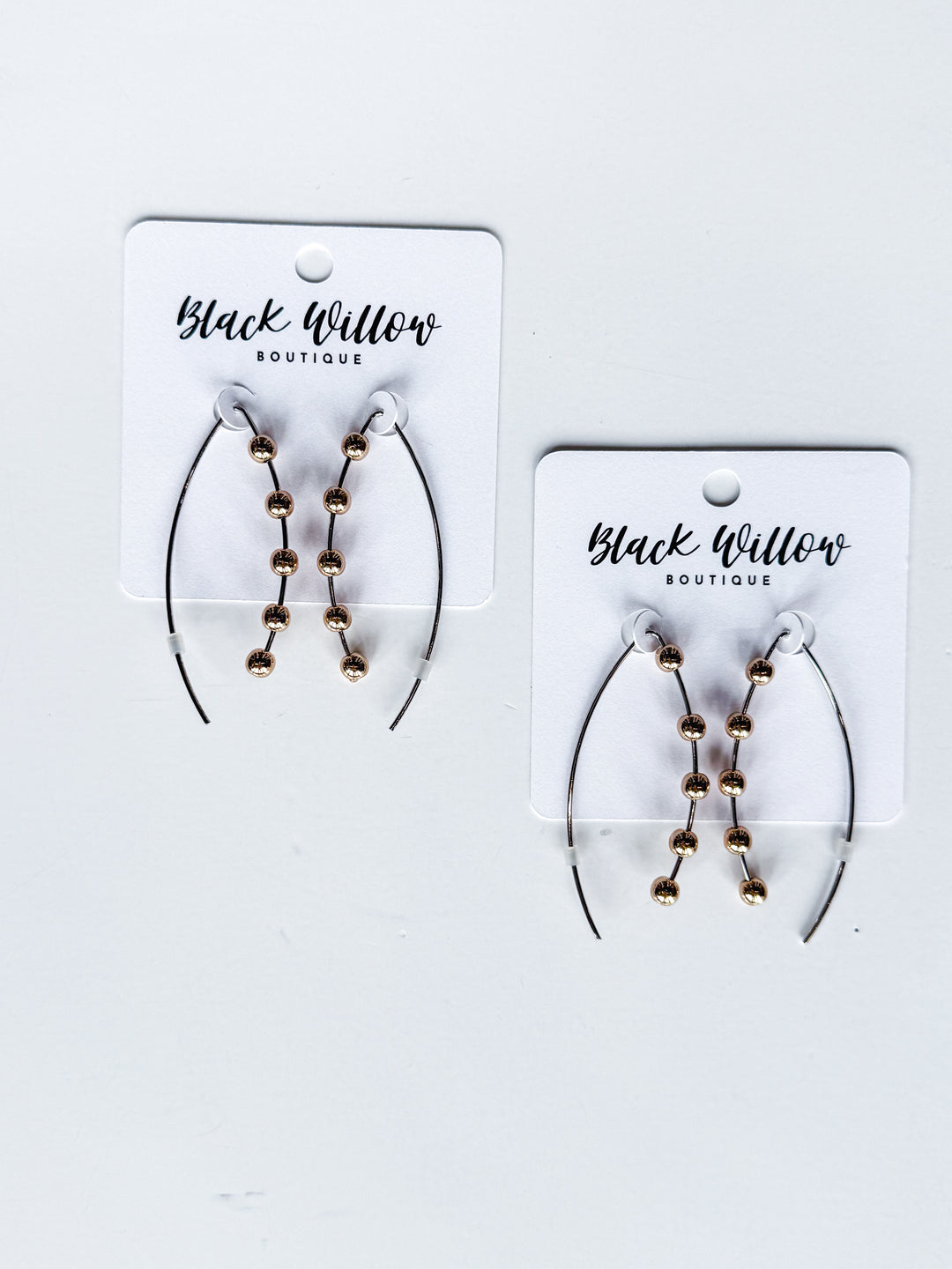 Mixed Metal Threaded Earrings