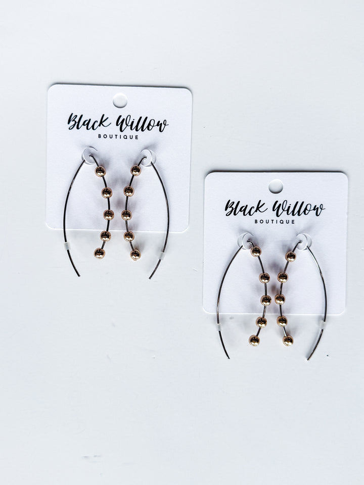 Mixed Metal Threaded Earrings