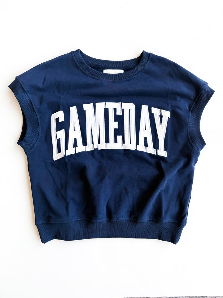 Varsity Vibes Short Sleeve Sweatshirt