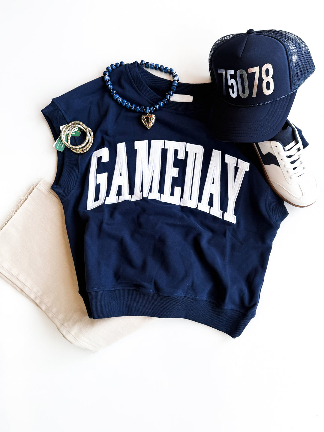 Varsity Vibes Short Sleeve Sweatshirt
