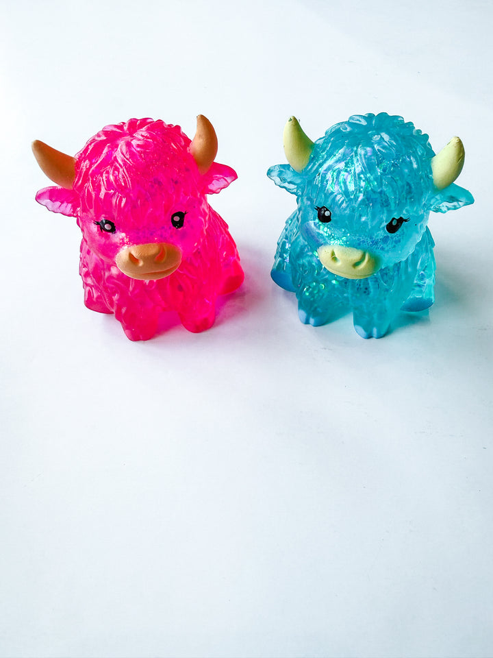 Highland Cows Glitter Squishy