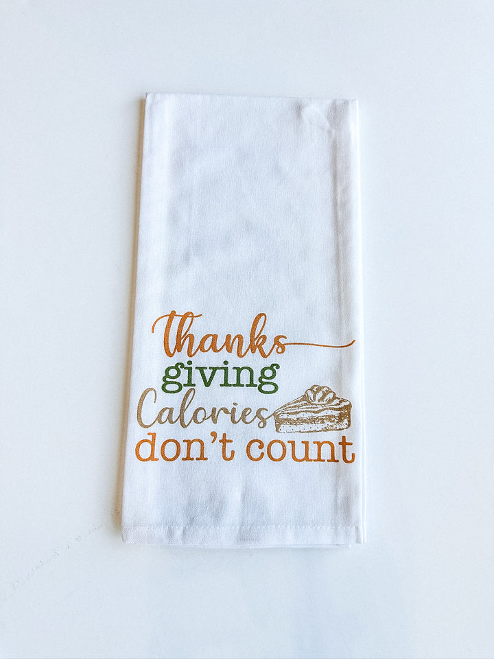 Thanksgiving "Calories Don't Count" Hand Towel