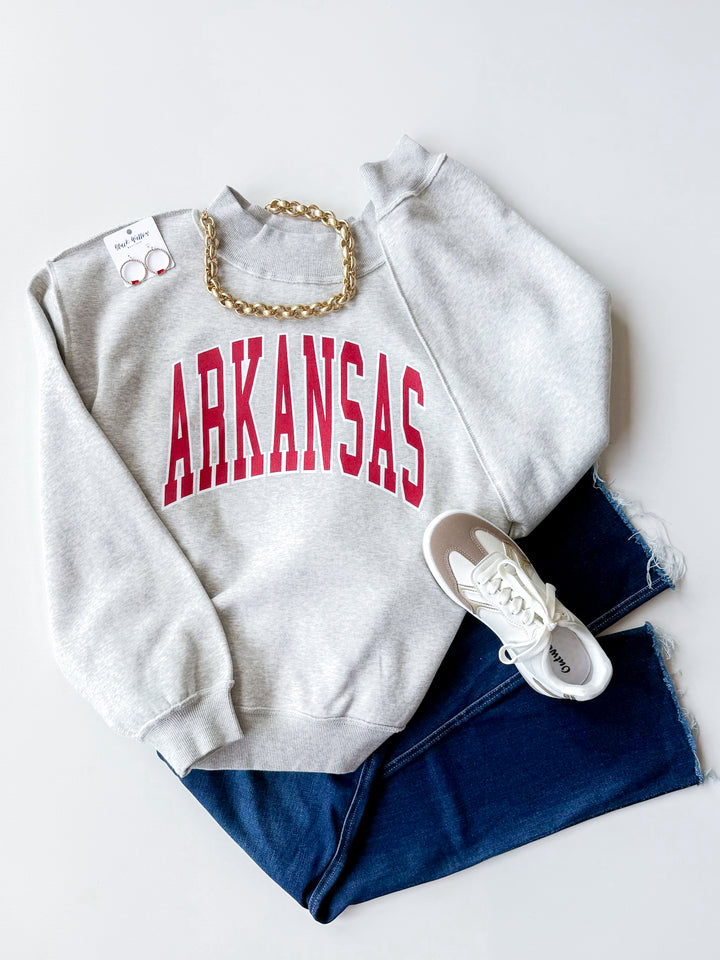 Arkansas Reversible Mock Neck
