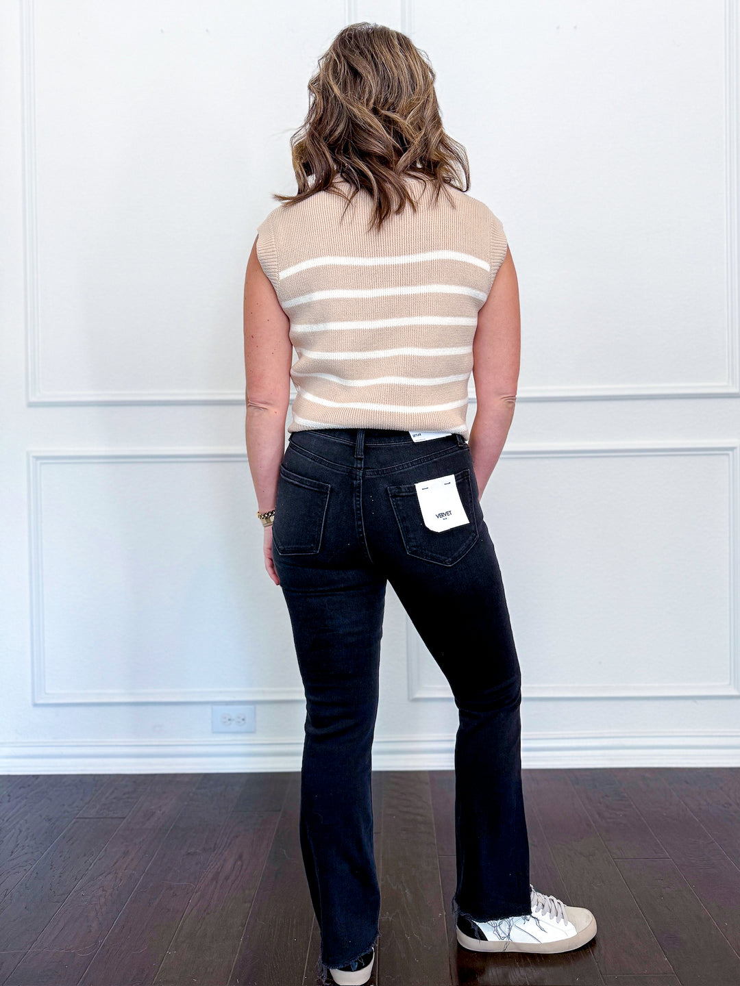 Vervet High Rise Raw Hem Ankle Bootcut