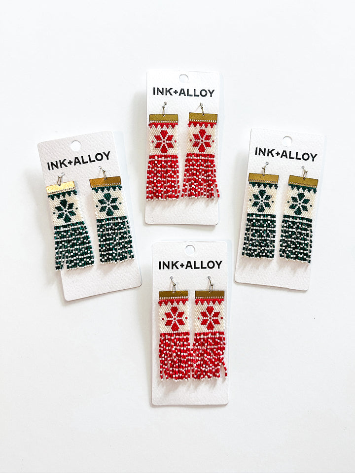 Lauren Holiday Beaded Earring