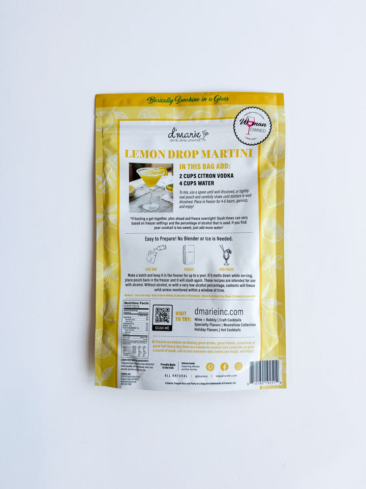 Lemon Drop Martini Slush Pouch