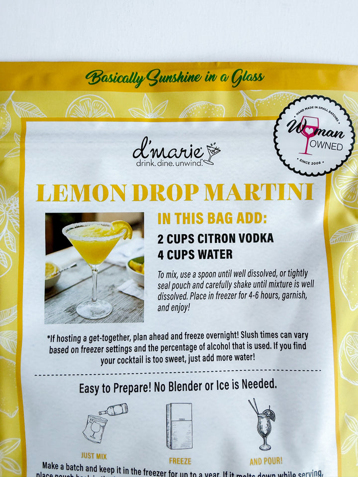 Lemon Drop Martini Slush Pouch