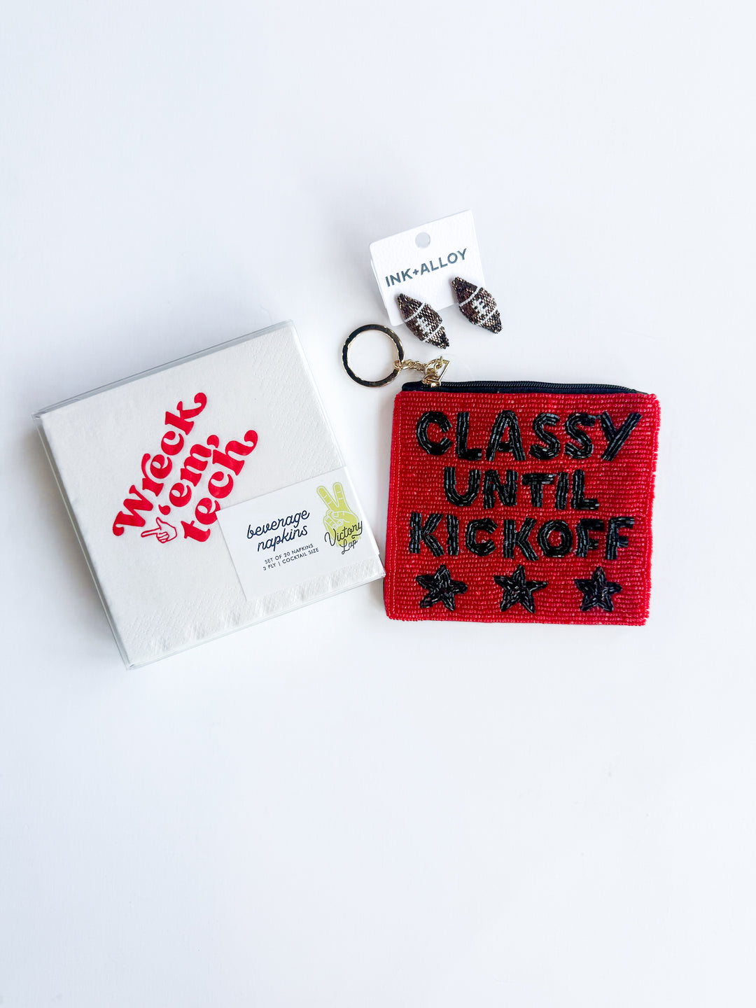 Classy Until Kickoff Beaded Coin Purse
