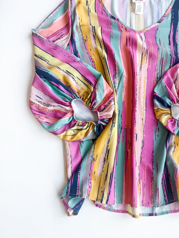 Drape the Day in Color Blouse