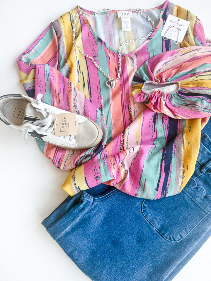 Drape the Day in Color Blouse