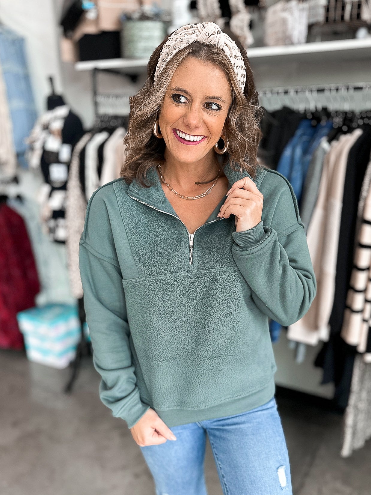 【selenahelios】FEELS Sweat Pullover Off-The-Shoulder Cable Knit Ribbon Lace-Up Sweater Top Sugar