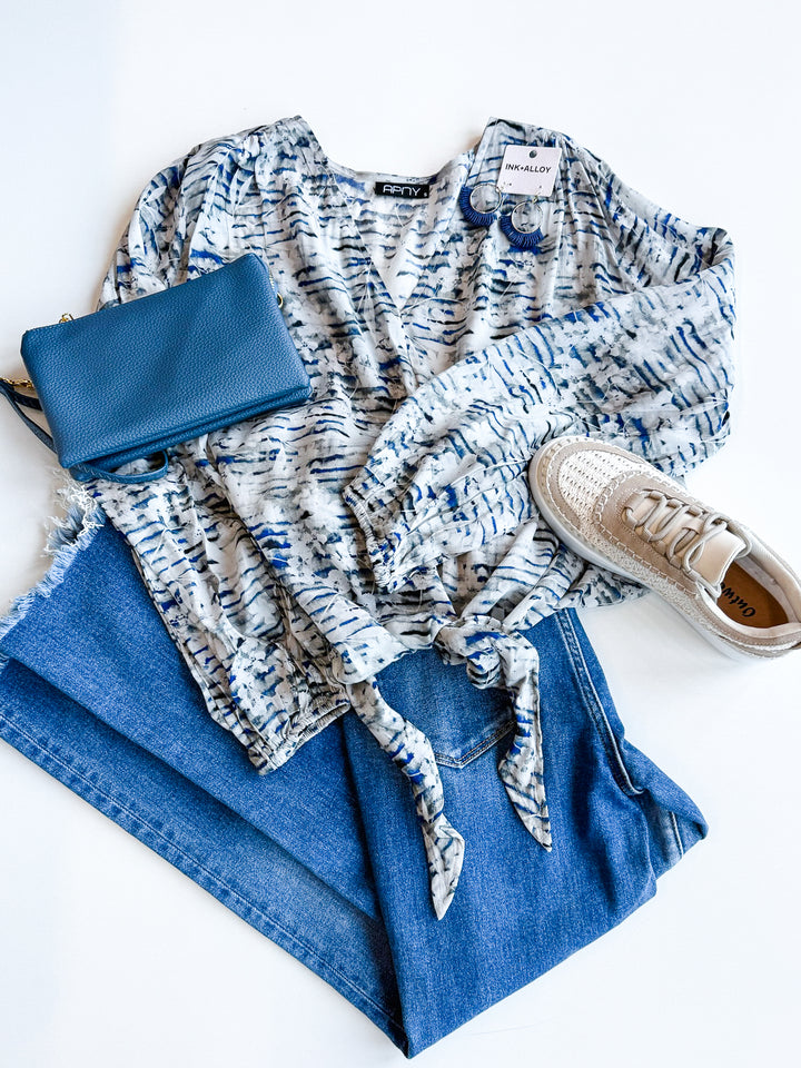 Modern Mirage Tie Front Blouse