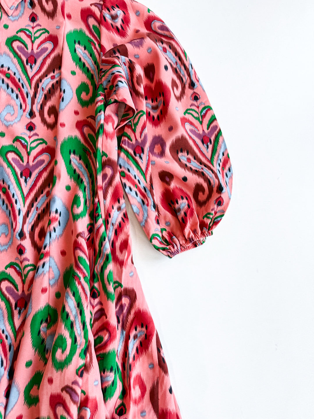 Playfully Pleated Print Dress
