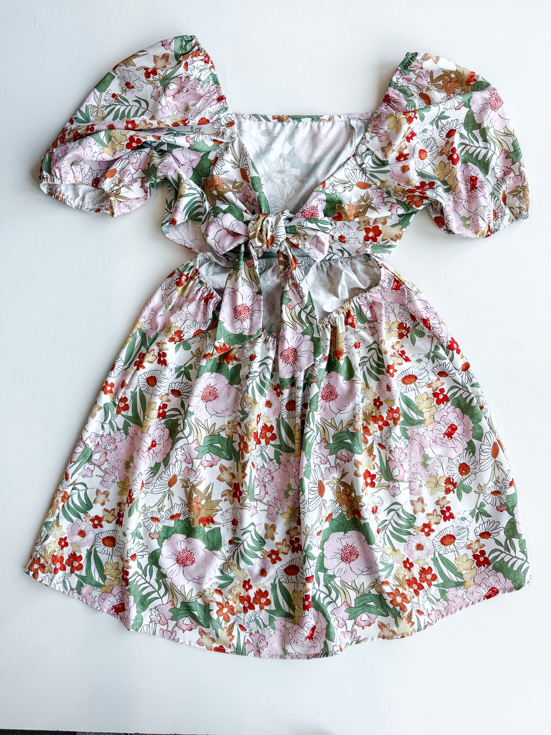 FINAL SALE - Fall Floral Tie Back Dress
