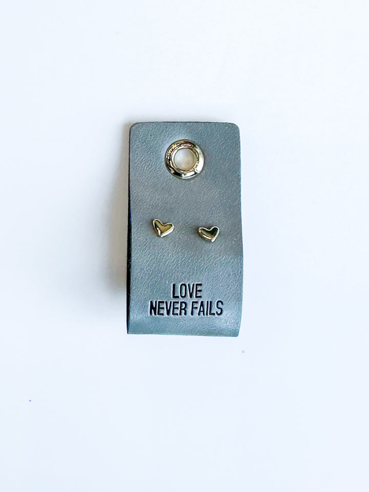 Leather Tag Earrings