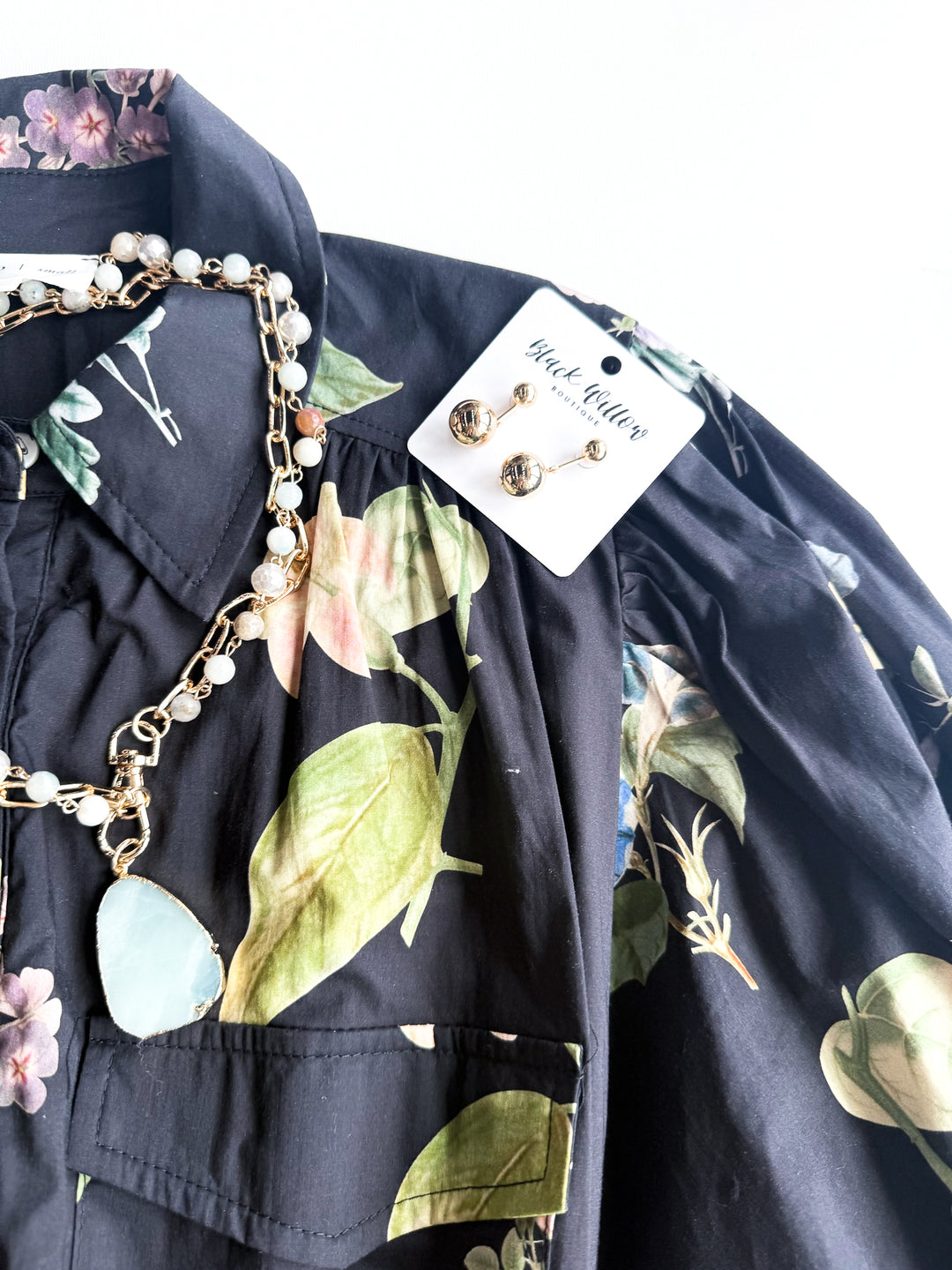 Evening Bloom Shirt Dress