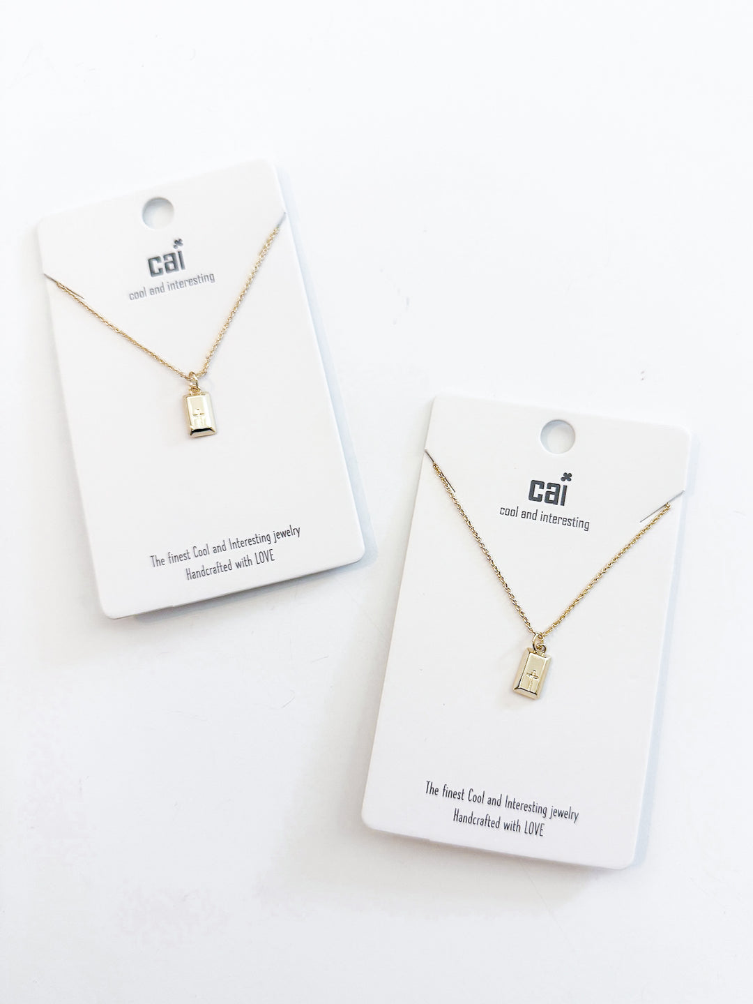Plaque Cross Necklace