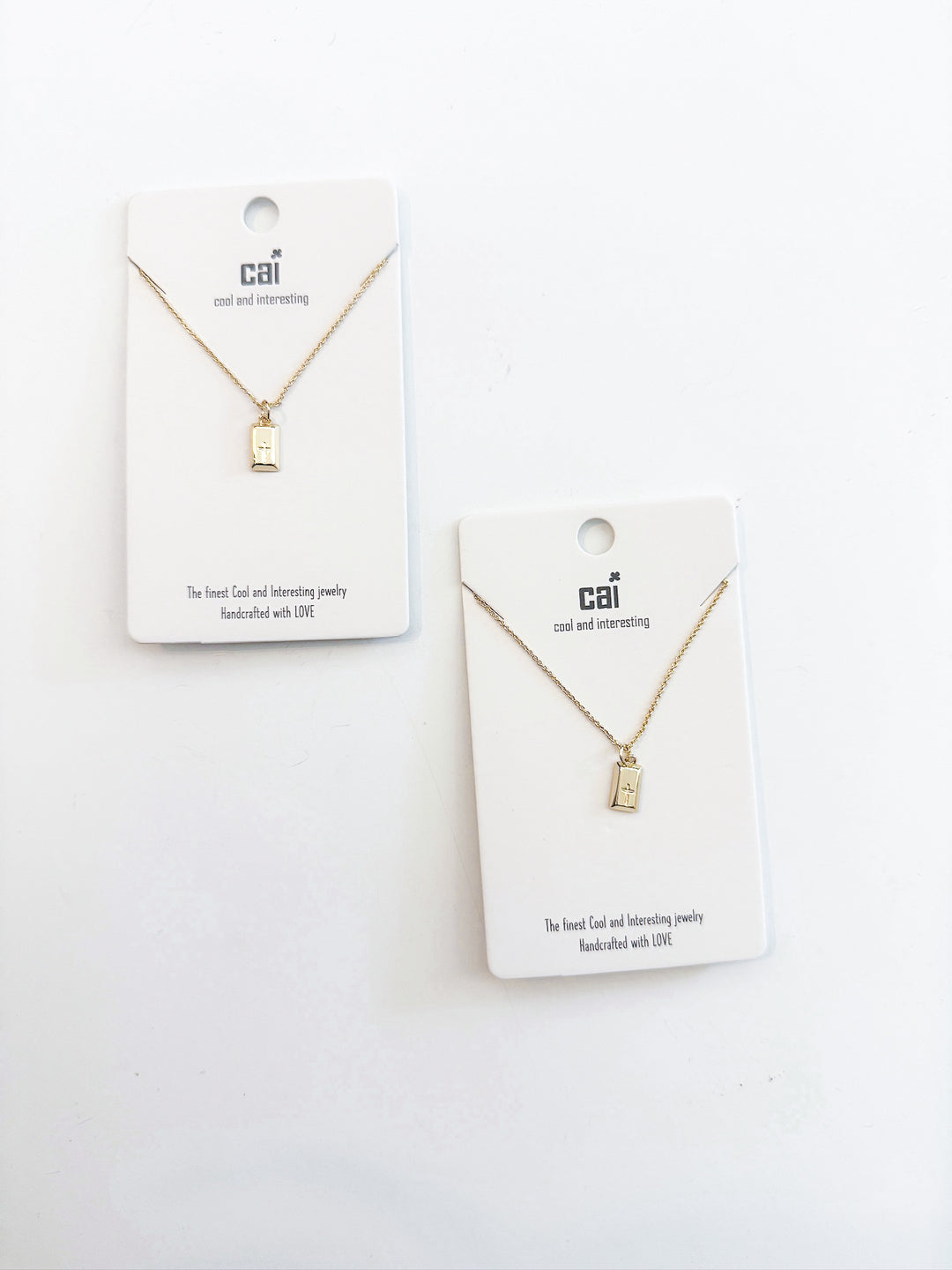 Plaque Cross Necklace