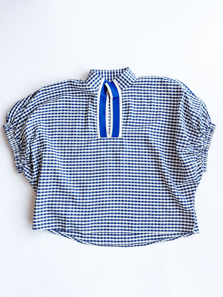 Driftwood Checked Top